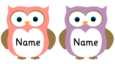Mash > Animals > Owl Name Tags / Door Display (option 2)